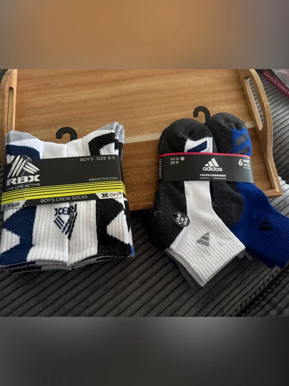 Adidas 6 Pair & RBX 6 Pair Boys Socks NEW